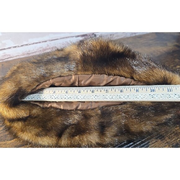 Dennis Basso Faux Fur Hat Roll Up or Down Brown Mink Style Women's Small/Medium - Picture 5 of 10